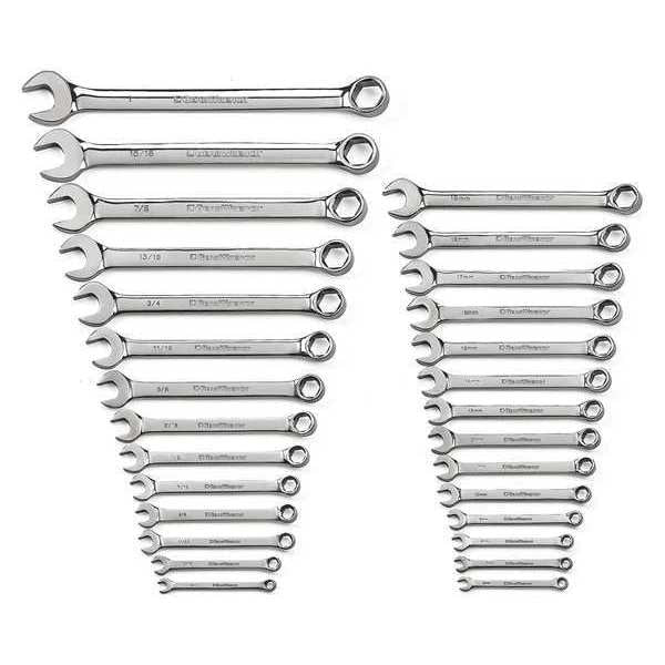 28 Pc. 6 Point Combination SAE/Metric Wrench Set