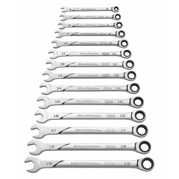 14 Pc. 120XPâ¢ UNV Spline XL Ratcheting Comb MET Wrench Set