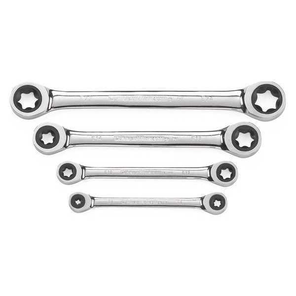 4 Pc. Double Box Ratcheting E-TorxÂ® Wrench Set