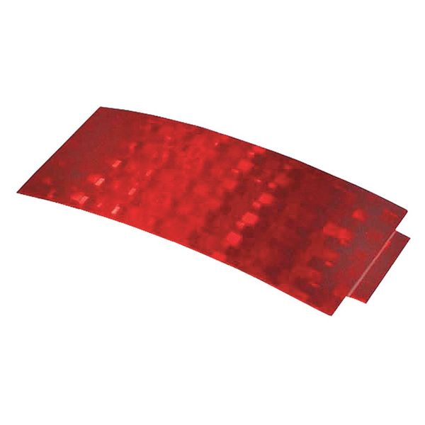 Reflector, Red, Rectangular, 3-13/16