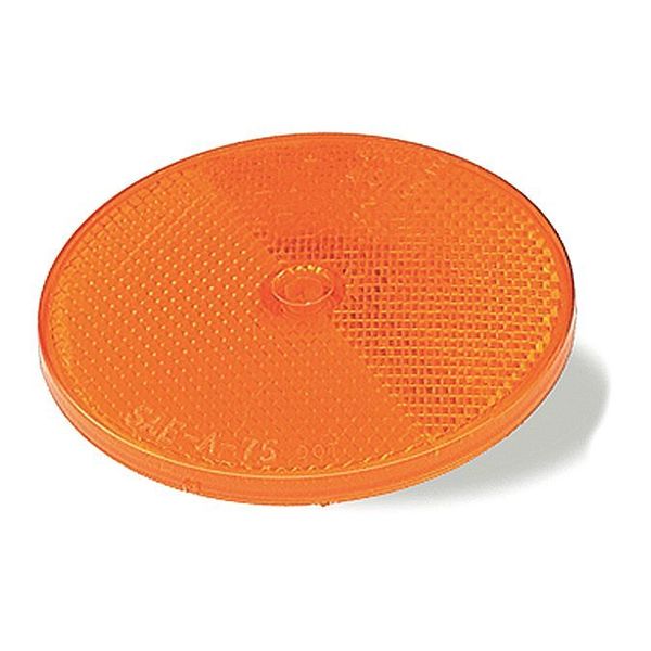 Reflector, Yellow, Round Shape, 3-5/16