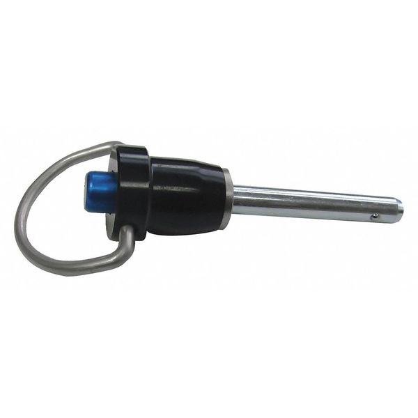 Ball Lock Pin, Pull Ring, 3/16
