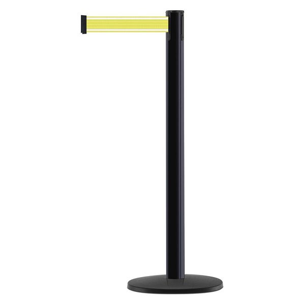 Barrier Post with Belt, Black Post, 38