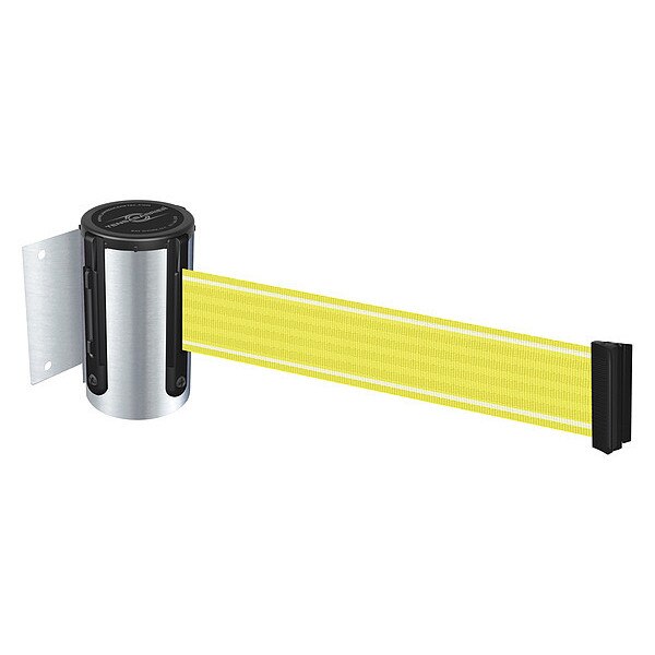 Retractable Belt Barrier, Yllw/Wht Belt