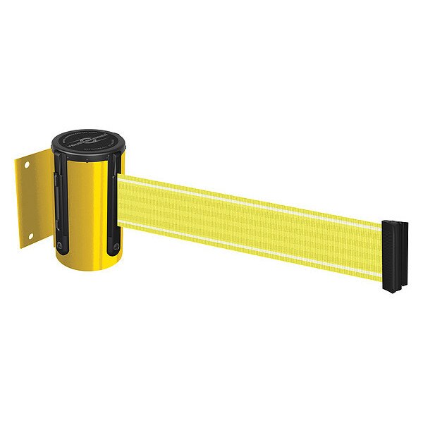 Retractable Belt Barrier, Yllw/Wht Belt
