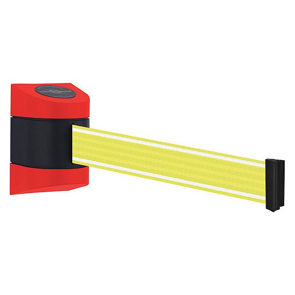 Retractable Belt Barrier, Yllw/Wht Belt