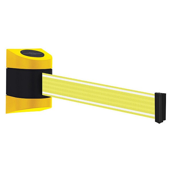Retractable Belt Barrier, Yllw/Wht Belt