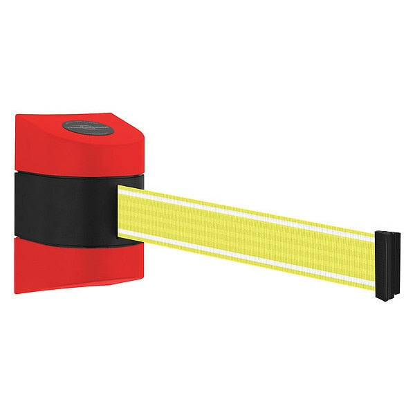 Retractable Belt Barrier, Yllw/Wht Belt