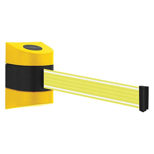 Retractable Belt Barrier, Yllw/Wht Belt