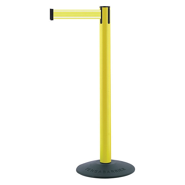 Barrier Post with Belt, Yellow Post, 38