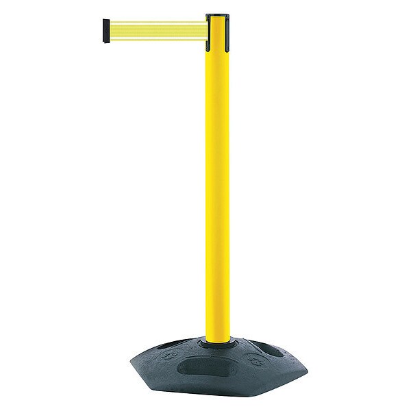 Barrier Post with Belt, Yellow Post, 38
