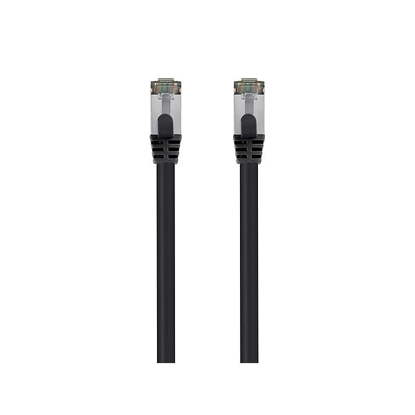 Voice and Data Patch Cord, Black, 10 ft L