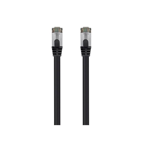 Voice and Data Patch Cord, Black, 3 ft L