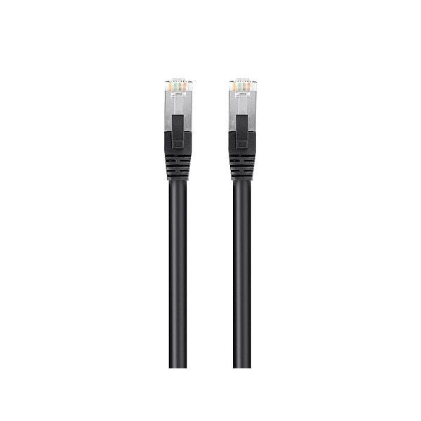 Voice and Data Patch Cord, Black, 50 ft L