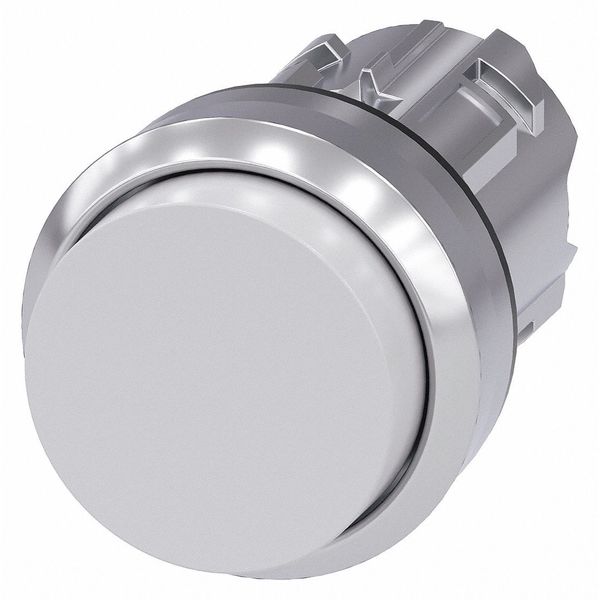 Push Button Operator, White, Metal Bezel