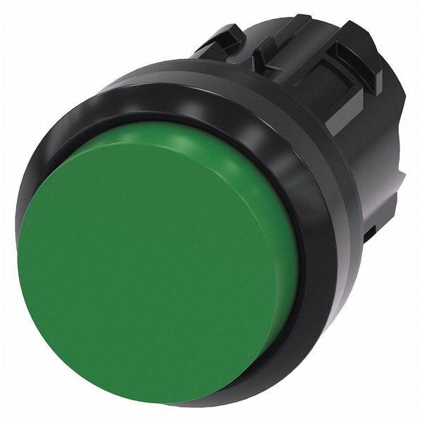 Push Button Operator, Green, Plastic Bezel