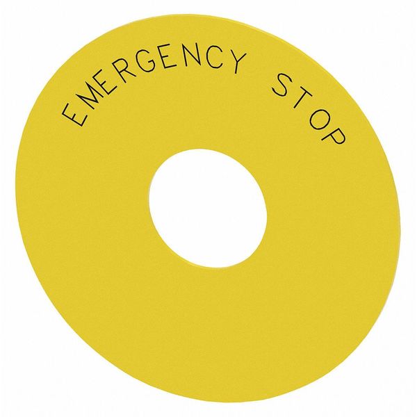 Legend Plate, Round, Plastic, 2.95