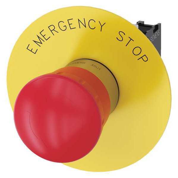 Push Button, 22mm, Red, Metal Bezel