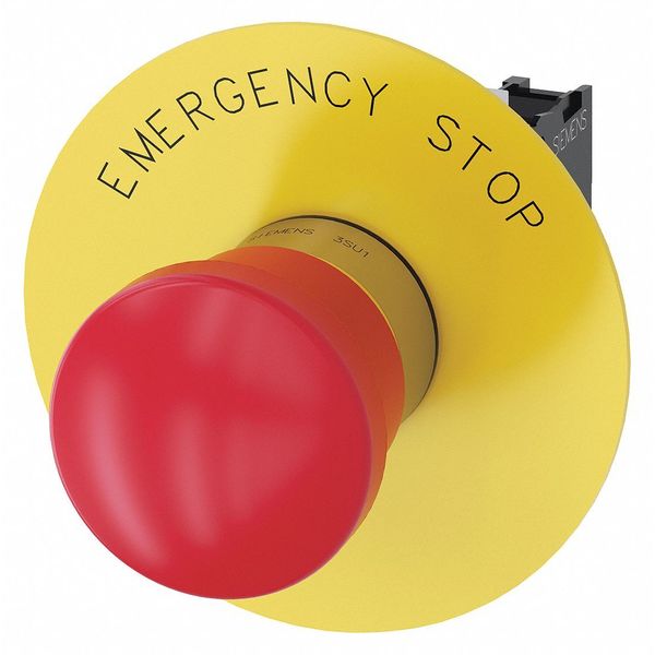 Push Button, 22mm, Red, Metal Bezel