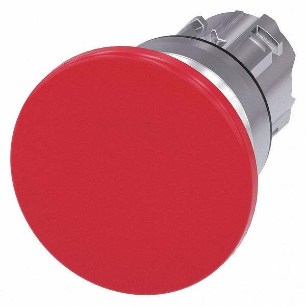 Push Button Operator, Red, Metal Bezel