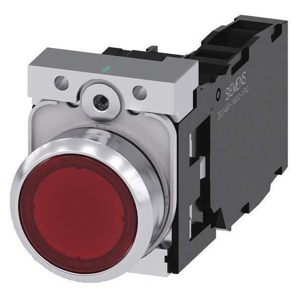 Illuminated Push Button, Red, 22mm, LED