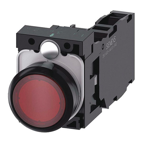 Illuminated Push Button, Red, 22mm, LED