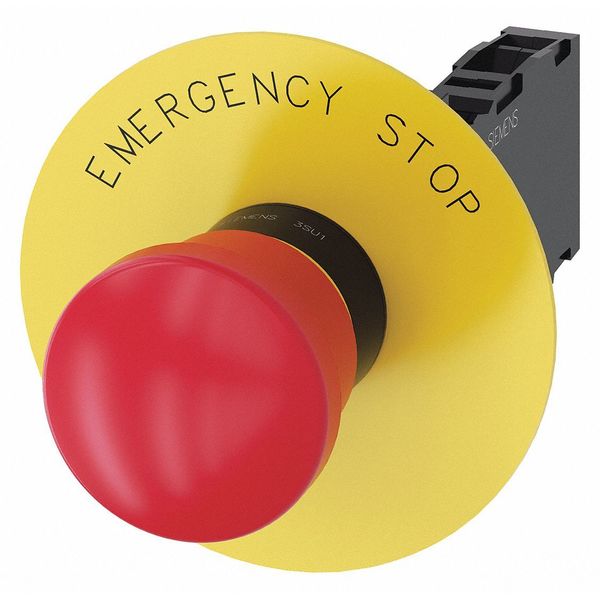 Push Button, 22mm, Red, Plastic Bezel, IP Rating: 69K