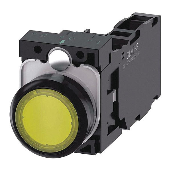 Illuminated Push Button, Yellow, 22mm, LED
