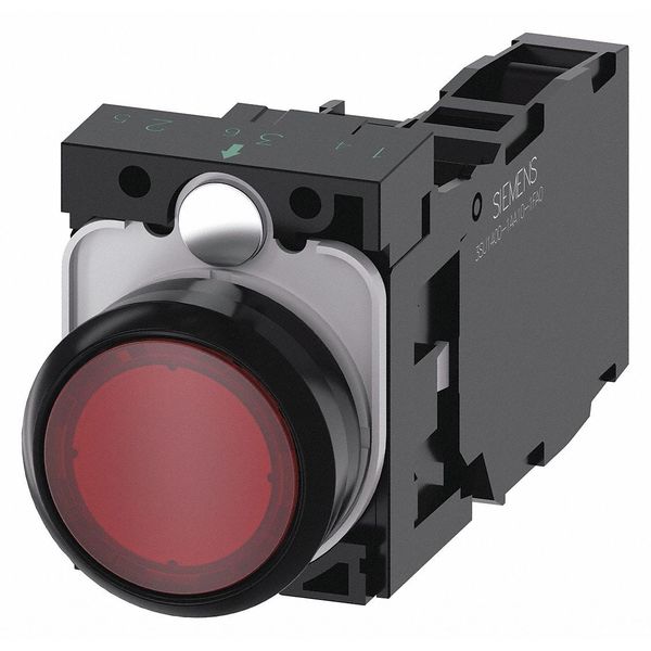Illuminated Push Button, Red, 22mm, LED