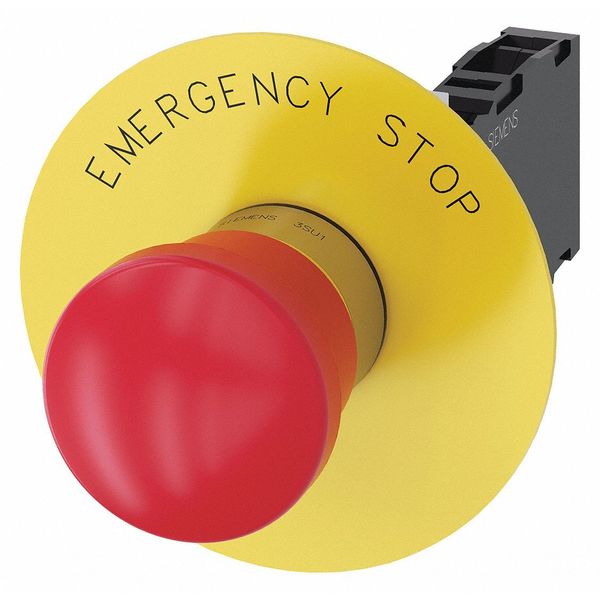 Push Button, 22mm, Red, Metal Bezel