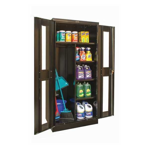 22 ga. ga. Steel Storage Cabinet, 36 in W, 72 in H, Stationary
