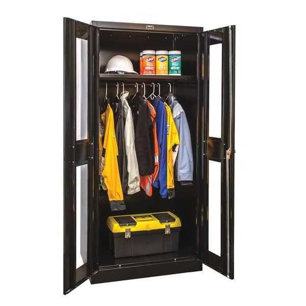 24 ga. ga. Steel Wardrobe Storage Cabinet, 36 in W, 72 in H, Stationary