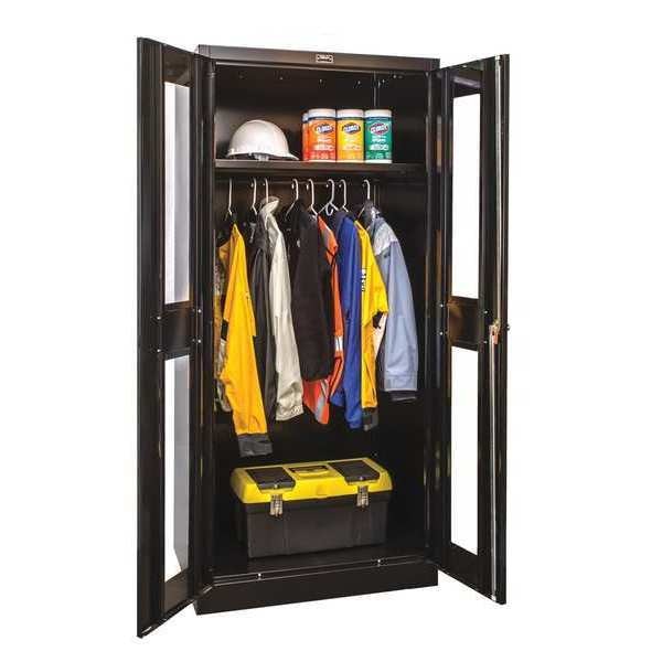 24 ga. ga. Steel Wardrobe Storage Cabinet, 36 in W, 72 in H, Stationary