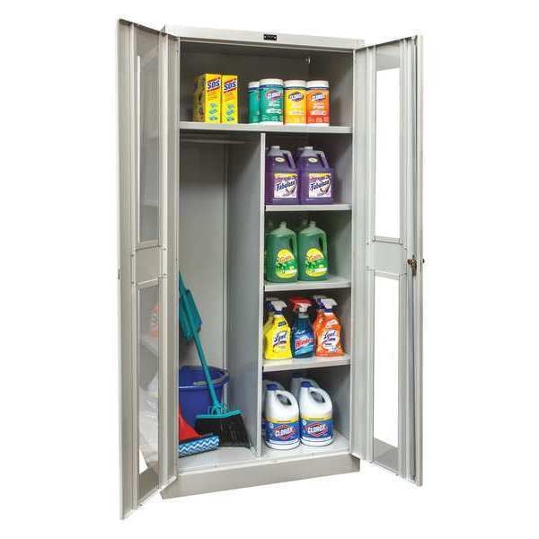 24 ga. ga. Steel Wardrobe Storage Cabinet, 36 in W, 72 in H, Stationary