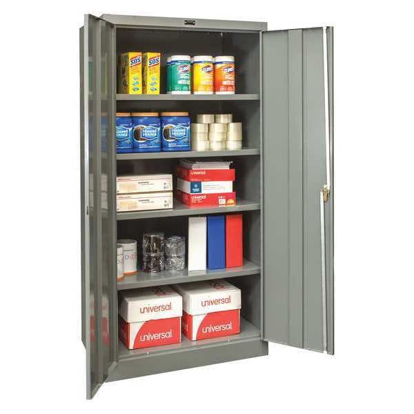 22 ga. ga. Steel Storage Cabinet, 36 in W, 78 in H, Stationary