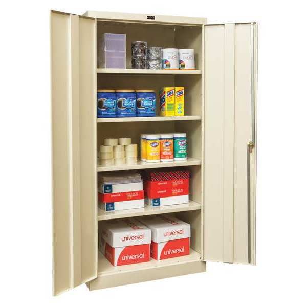 22 ga. ga. Steel Storage Cabinet, 36 in W, 78 in H, Stationary