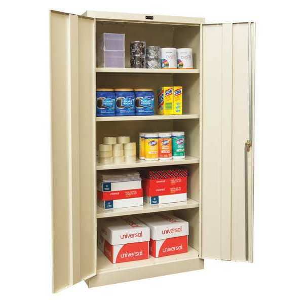 22 ga. ga. Steel Storage Cabinet, 36 in W, 78 in H, Stationary