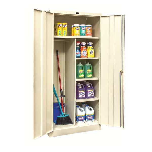 22 ga. ga. Steel Storage Cabinet, 36 in W, 78 in H, Stationary
