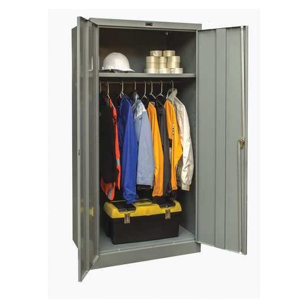 20 ga. ga. Steel Storage Cabinet, 36 in W, 78 in H, Stationary