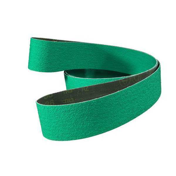 Sanding Belt, 6 in W, 48 in L, Non-Woven, Zirconia Alumina, 80 Grit, Fine, Green