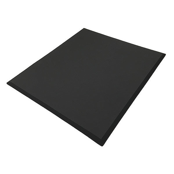 Antifatigue Mat, Black, 2 ft. L x 6 ft. W, Rubber, Textured Top Surface Pattern, 3/4