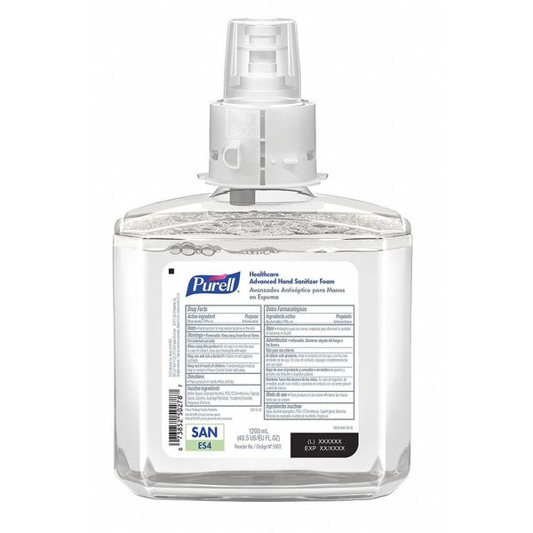 Hand Sanitizer, Foam, 1200mL Refill for ES4, PK2
