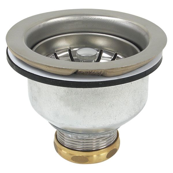Sink Strainer, Chrome, 4-1/2