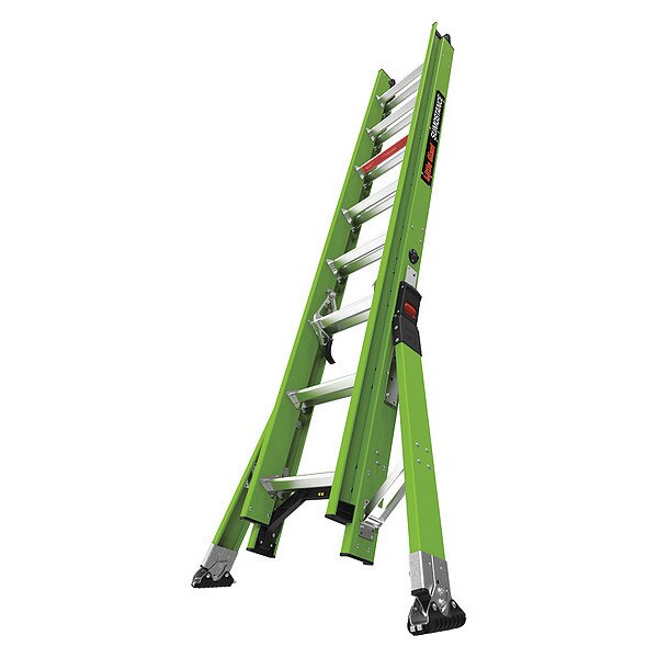 Fiberglass Extension Ladder, 375 lb Load Capacity