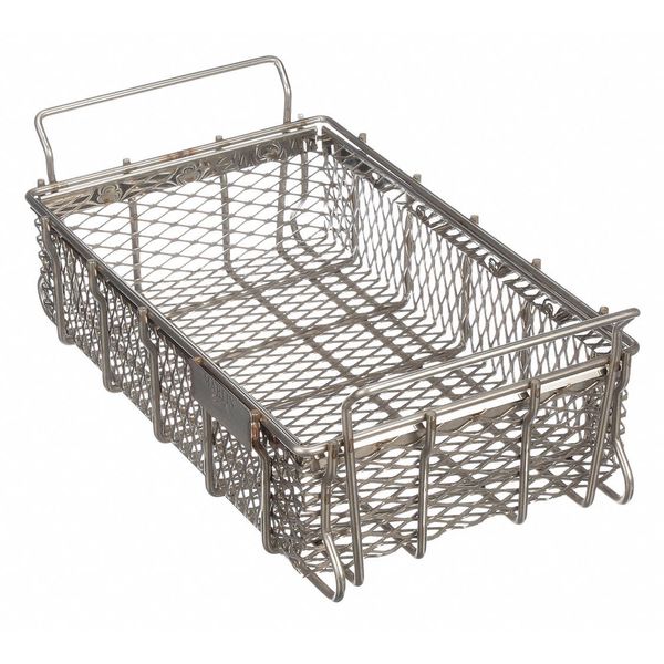 Silver Rectangular Parts Washing Basket, Stainless Steel