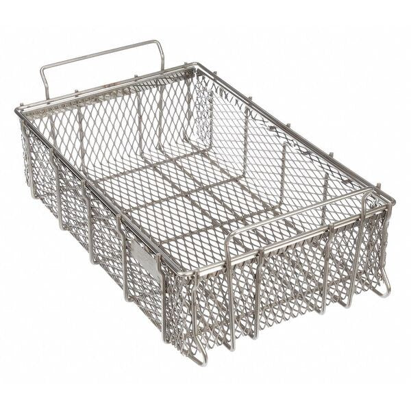 Silver Rectangular Parts Washing Basket, Stainless Steel