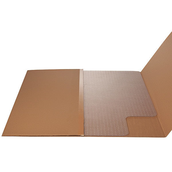 Chair Mat, Traditional Lip, Clear, Cleated