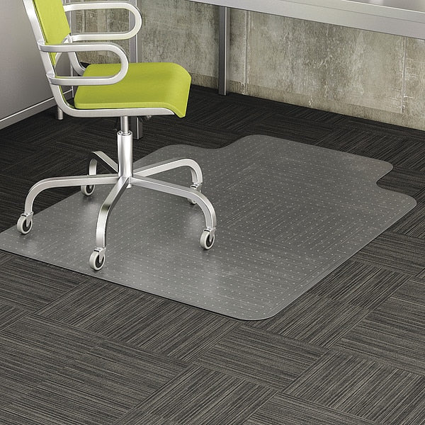Chair Mat, Traditional Lip, Clear, Cleated
