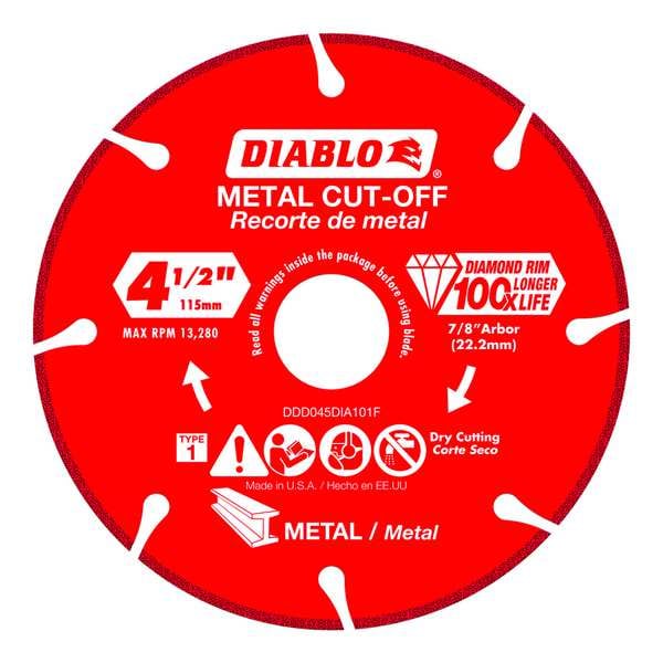Diamond Saw Blade, Metal, 4-1/2