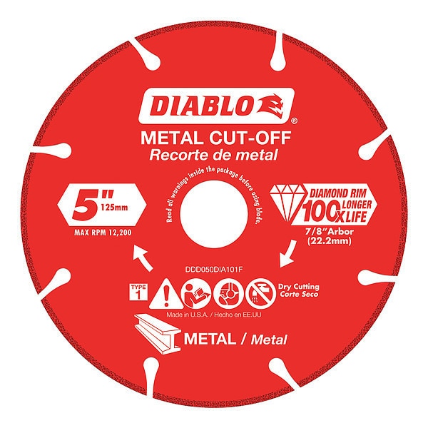 Diamond Saw Blade, Metal, 5